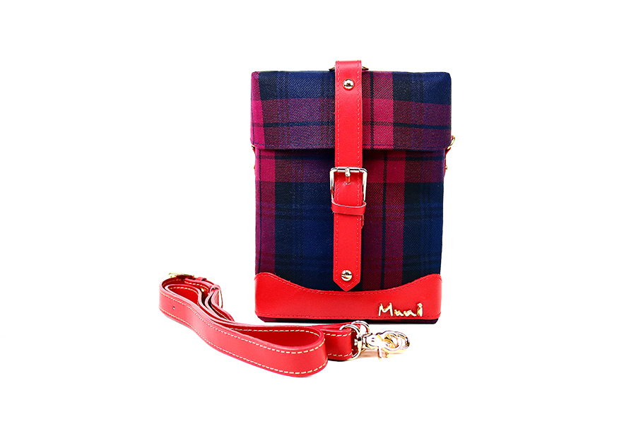 經典格紋  設計款方盒子小包_138