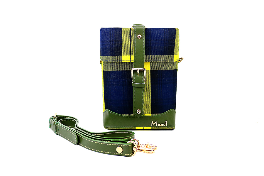 經典格紋  設計款方盒子小包_138