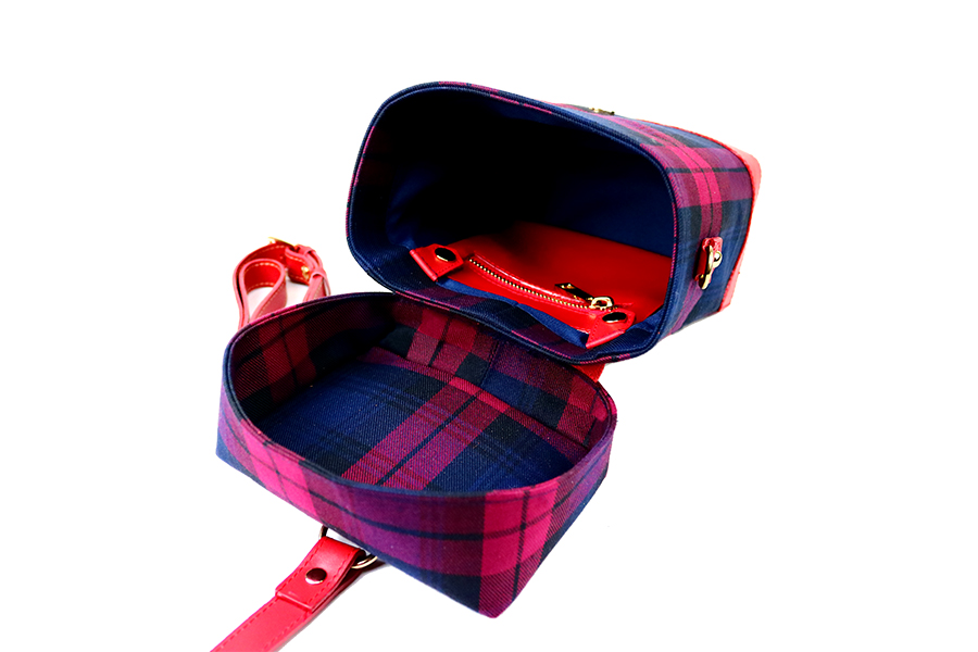 經典格紋  設計款方盒子小包_138