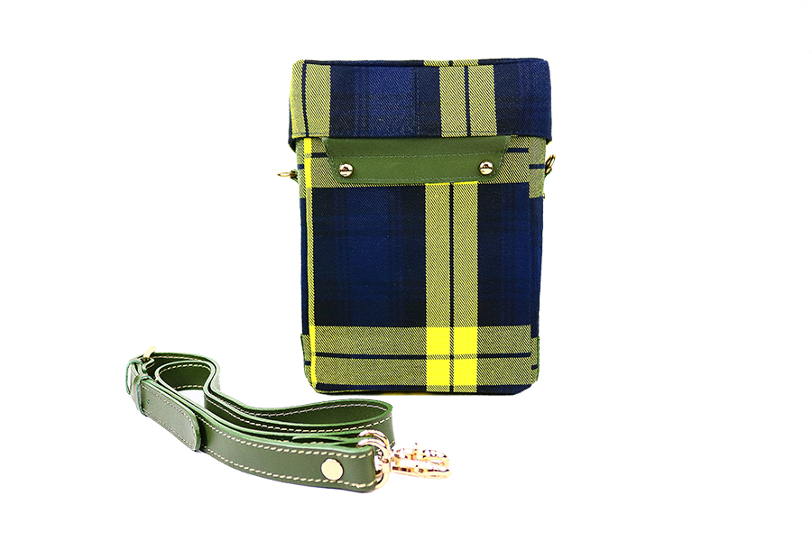 經典格紋  設計款方盒子小包_138