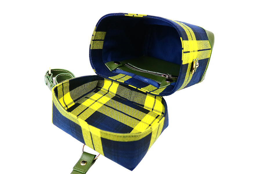 經典格紋  設計款方盒子小包_138