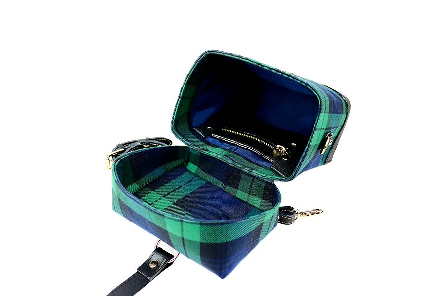 經典格紋  設計款方盒子小包_138