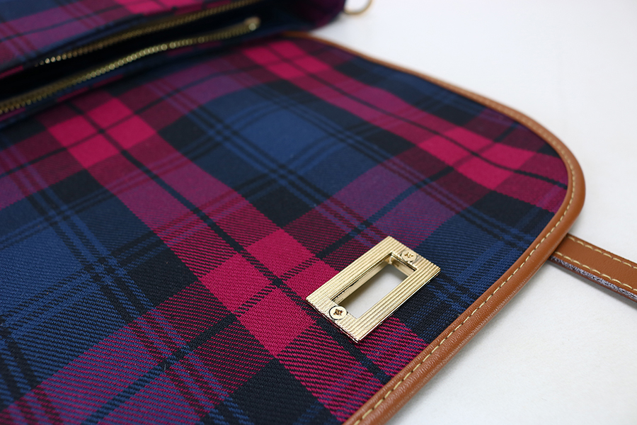 經典格紋旋轉鈕扣包_63