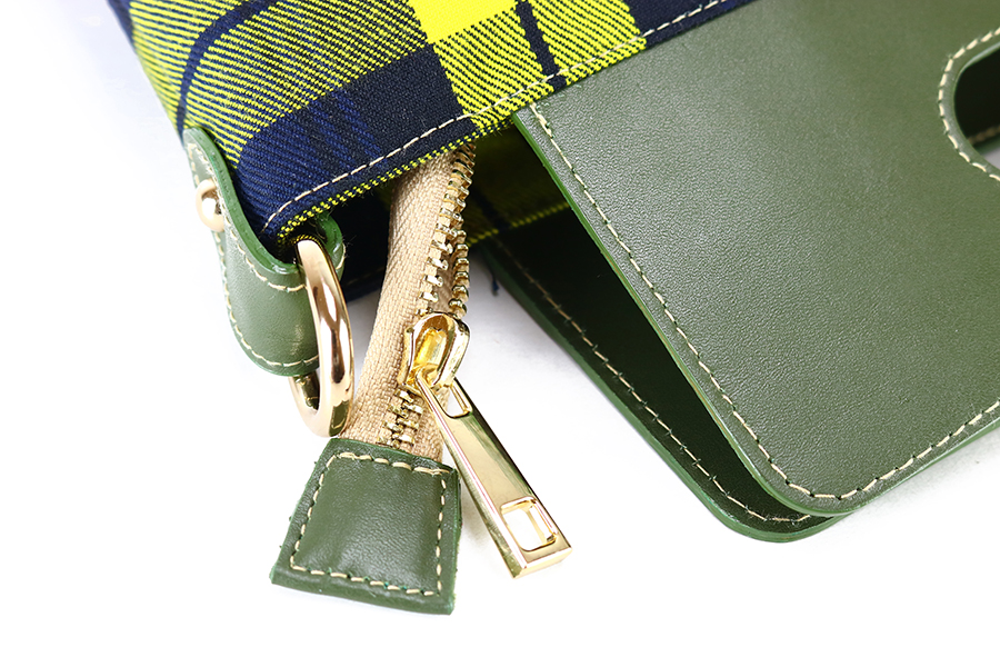 經典格紋拚色手拿肩背包_137