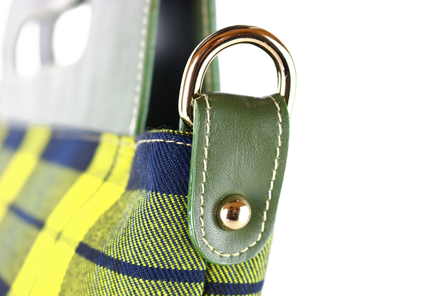 經典格紋拚色手拿肩背包_137